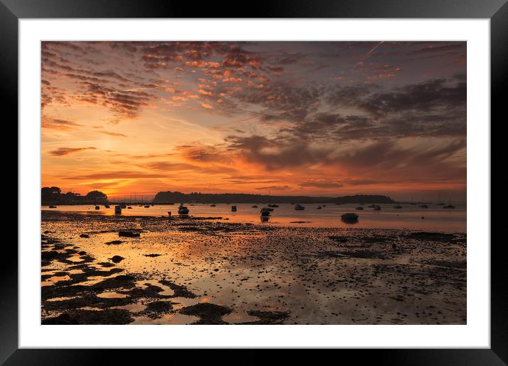 Sunset at Poole Harbour Framed Mounted Print by Jennie Franklin