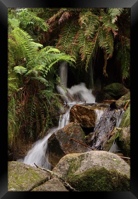 Hidden Falls Framed Print by Kristina Kitchingman