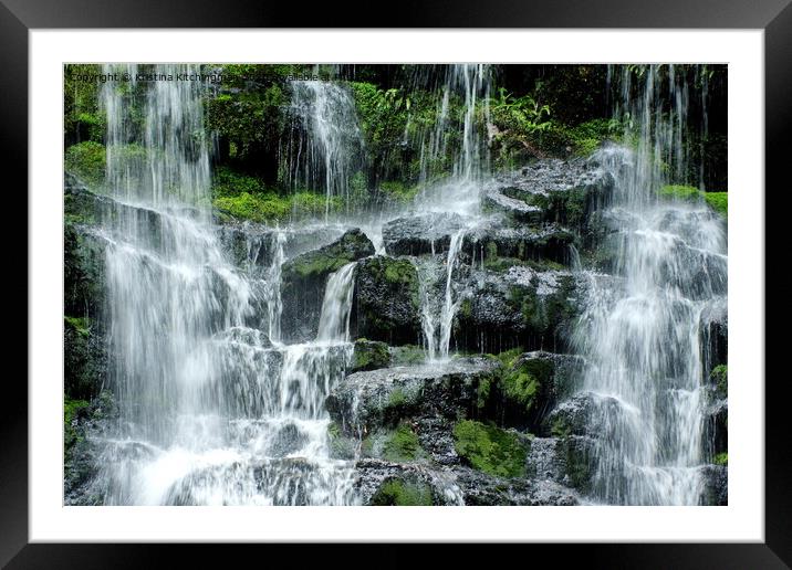 Mossy Rocks Framed Mounted Print by Kristina Kitchingman