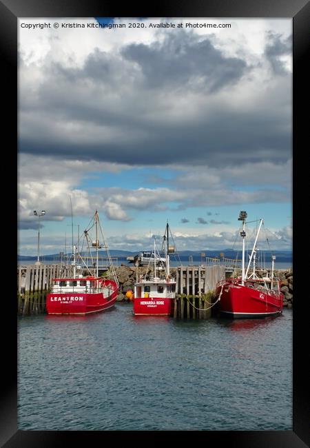 Red Boats series Framed Print by Kristina Kitchingman