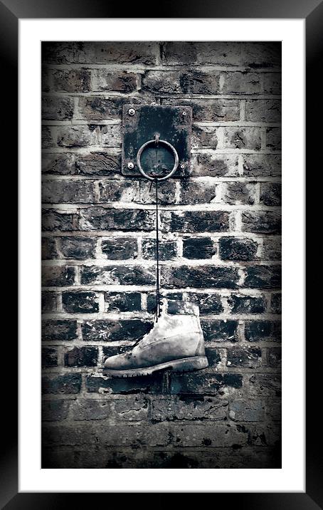 Waterlogged Old Boot Framed Mounted Print by Brian Sharland
