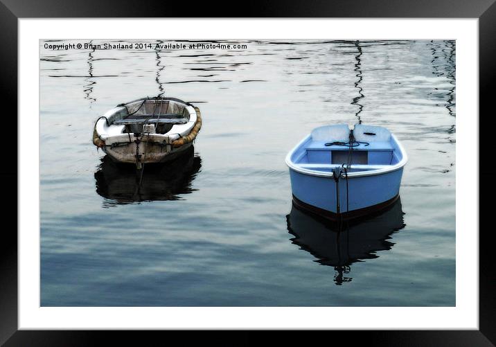  Moored Boats, Concarneau Harbour. Framed Mounted Print by Brian Sharland