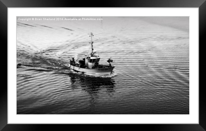 Fishing Boat Leaving Harbour Framed Mounted Print by Brian Sharland