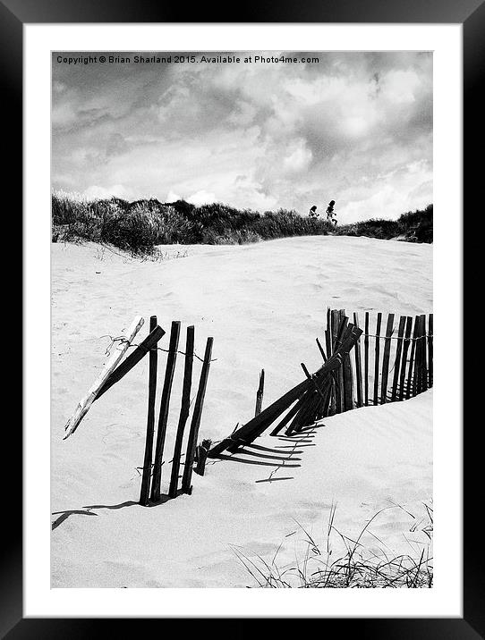  Dunes at Camber Sands. Framed Mounted Print by Brian Sharland