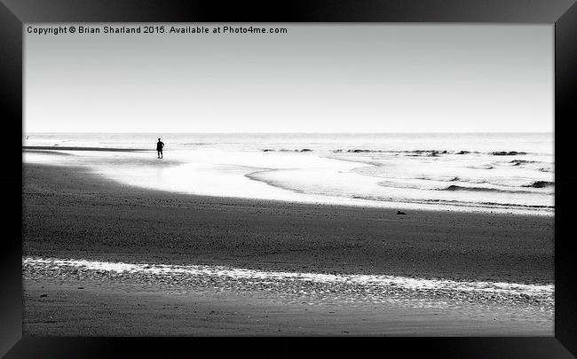  The Swimmer Leaves The Sea Framed Print by Brian Sharland