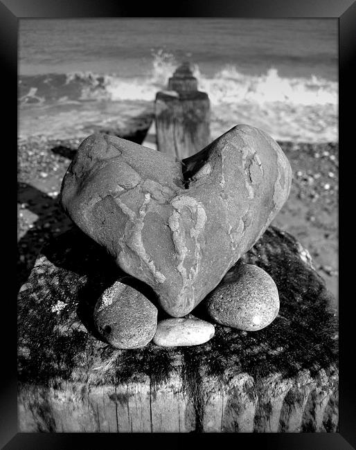  Love On A Beach Framed Print by Brian Sharland