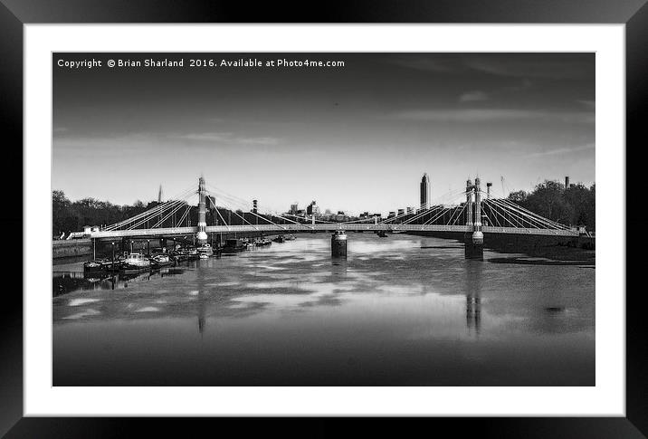 Albert Bridge Framed Mounted Print by Brian Sharland