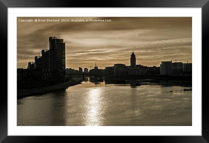 Chelsea Reach Framed Mounted Print by Brian Sharland