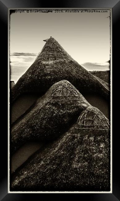 Thatched Roof, Hope Cove, Devon Framed Print by Brian Sharland