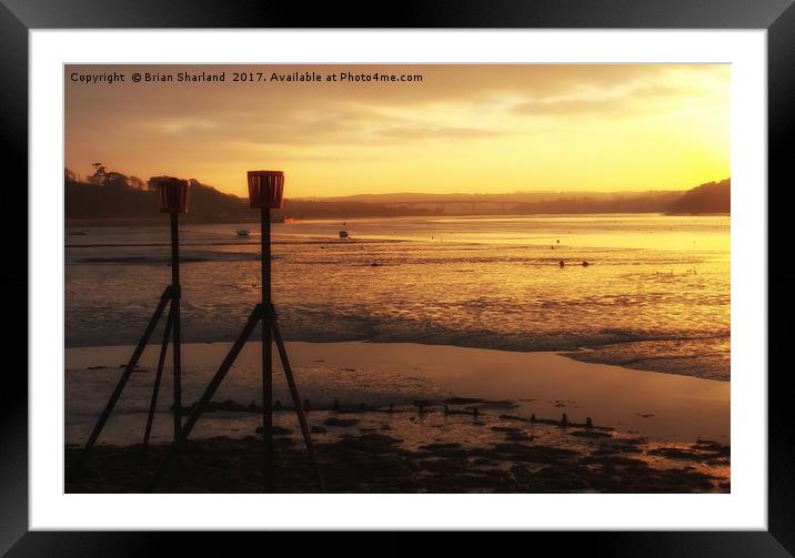 The River Torridge at Instow, Devon. Framed Mounted Print by Brian Sharland