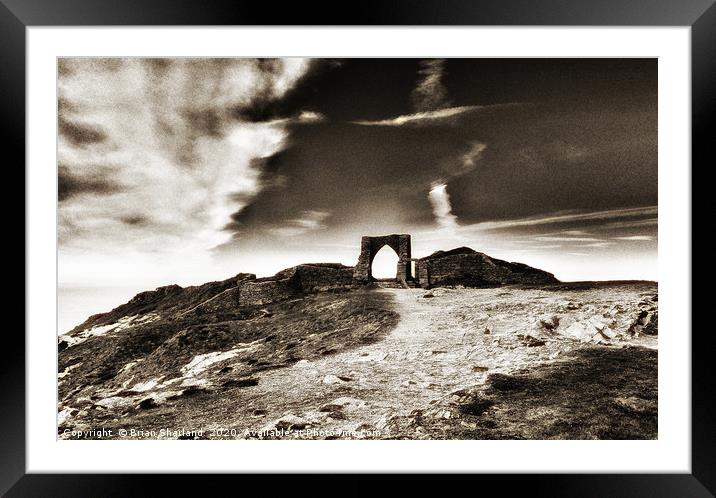 Grosnez Fort, Jersey Framed Mounted Print by Brian Sharland