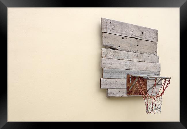 Recycled Urban Basketball Framed Print by Canvas Landscape Peter O'Connor