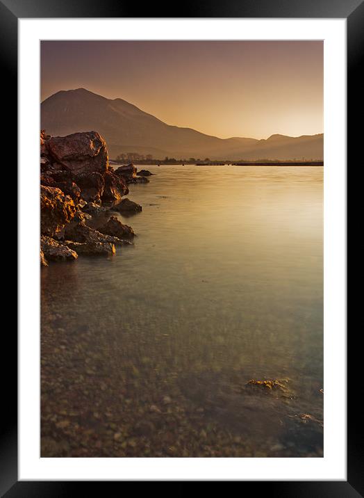 Seaside Sunset Framed Mounted Print by Canvas Landscape Peter O'Connor