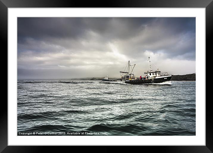 Bringing Home The Catch Framed Mounted Print by Canvas Landscape Peter O'Connor