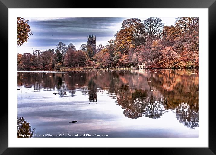 Lymm Dam, Cheshire. Framed Mounted Print by Canvas Landscape Peter O'Connor