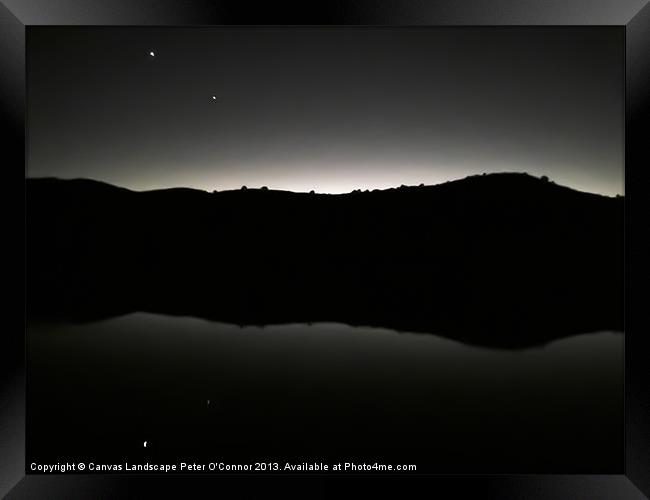 Moonlight On The River Framed Print by Canvas Landscape Peter O'Connor