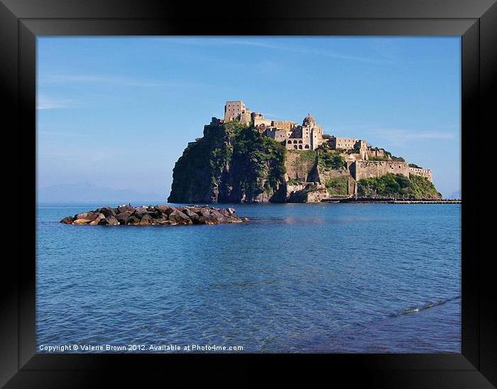 Aragonese Castle in Ischia Framed Print by Valerie Brown