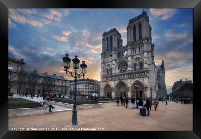 Notre Dame Cathedral Paris 2.0 Framed Print by Yhun Suarez