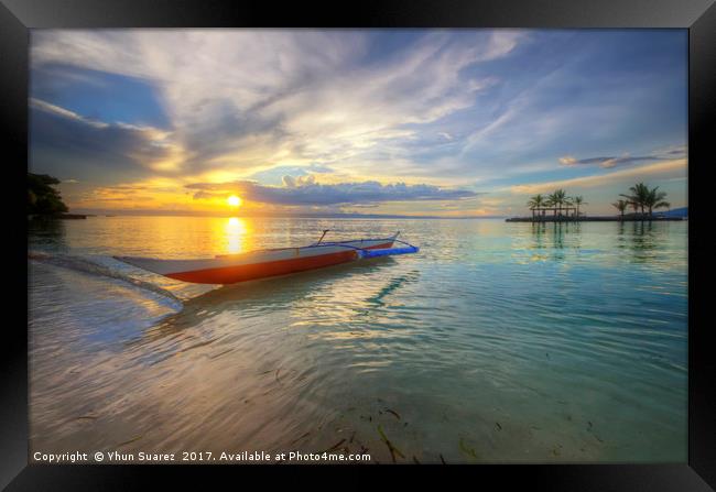 Panglao Island Sunset Framed Print by Yhun Suarez