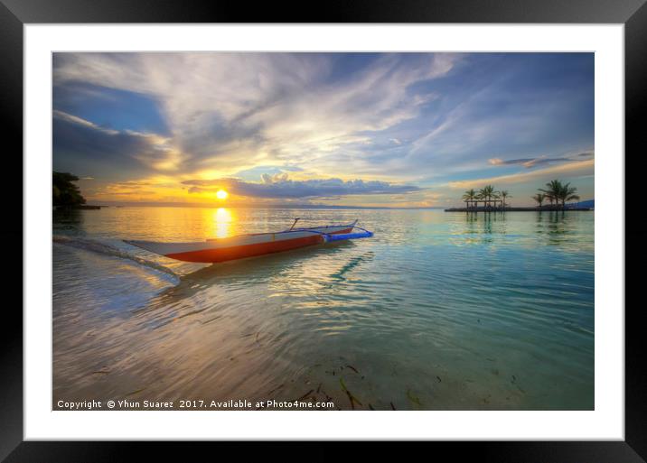 Panglao Island Sunset Framed Mounted Print by Yhun Suarez