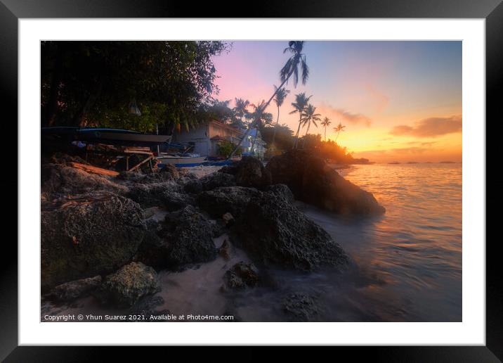 Alona Beach Sunrise Framed Mounted Print by Yhun Suarez