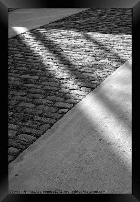 sunlight on pavement Framed Print by Alfani Photography