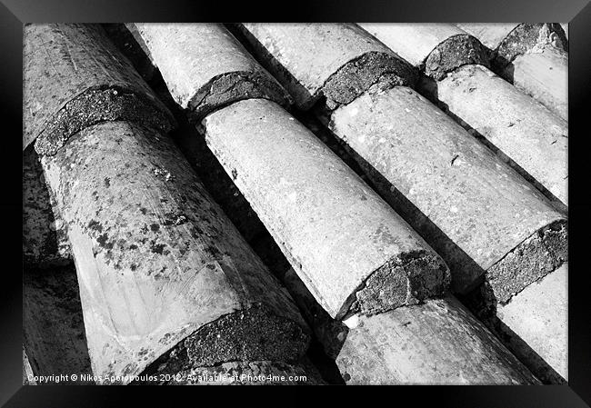 old roof tiles Framed Print by Alfani Photography