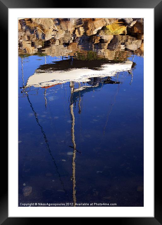 Sailing boat reflection Framed Mounted Print by Alfani Photography