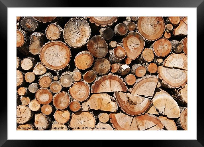 Logs stock Framed Mounted Print by Alfani Photography