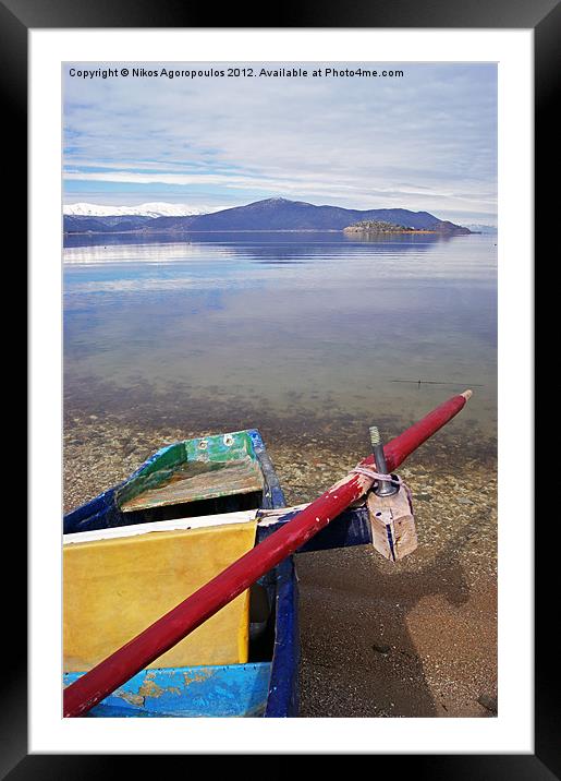 Multicolored boat 1 Framed Mounted Print by Alfani Photography