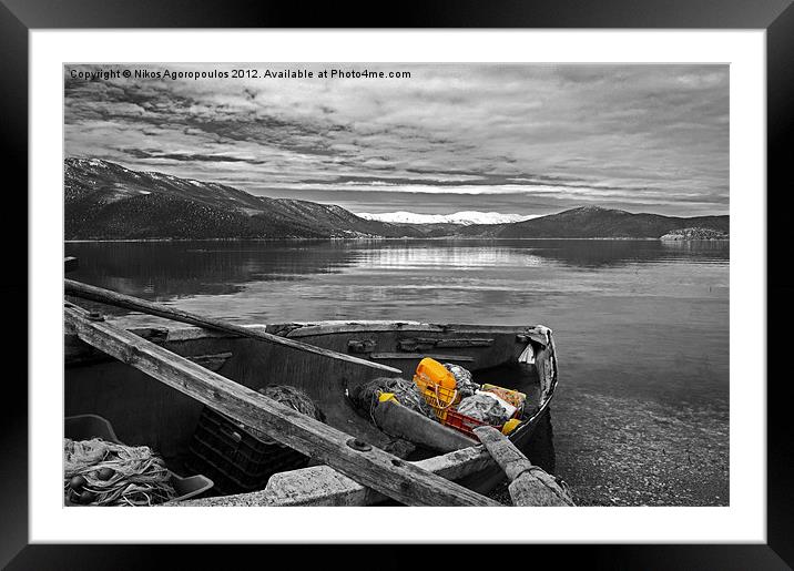 Multicolored boat 4 Framed Mounted Print by Alfani Photography