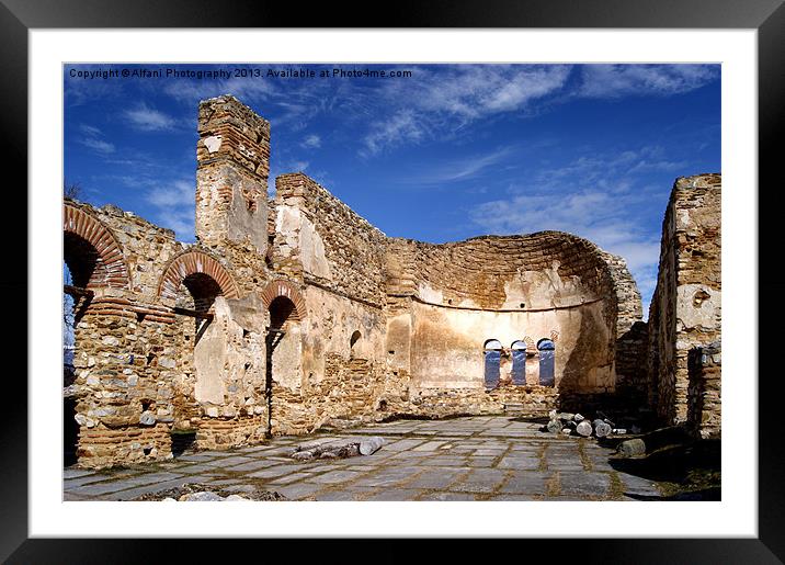 Byzantine ruins 2 Framed Mounted Print by Alfani Photography