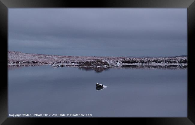 SNOWY LOCHAN REFLECTION Framed Print by Jon O'Hara