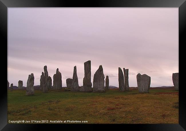 DAYLIGHT CALLANISH STONES Framed Print by Jon O'Hara