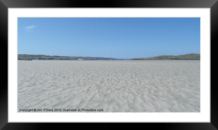 HEBRIDEAN DESERT BEACH UIG SANDS Framed Mounted Print by Jon O'Hara