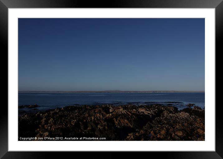 TRANQUIL HEBRIDEAN CALM SEA Framed Mounted Print by Jon O'Hara