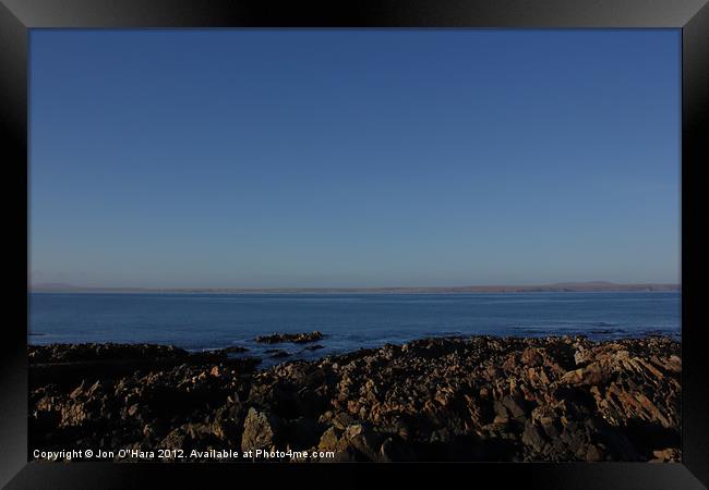 TRANQUIL HEBRIDEAN CALM SEA Framed Print by Jon O'Hara