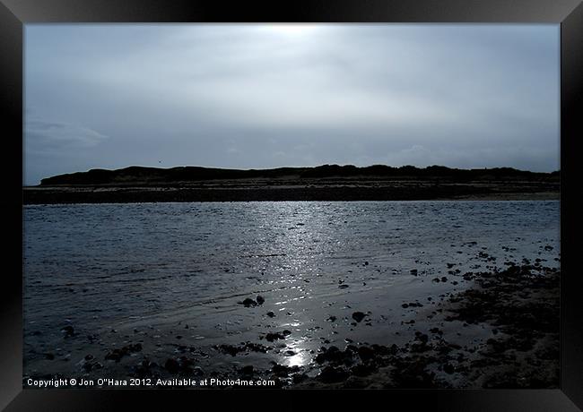 STORM APPROACHING SUN GLIMPSE Framed Print by Jon O'Hara