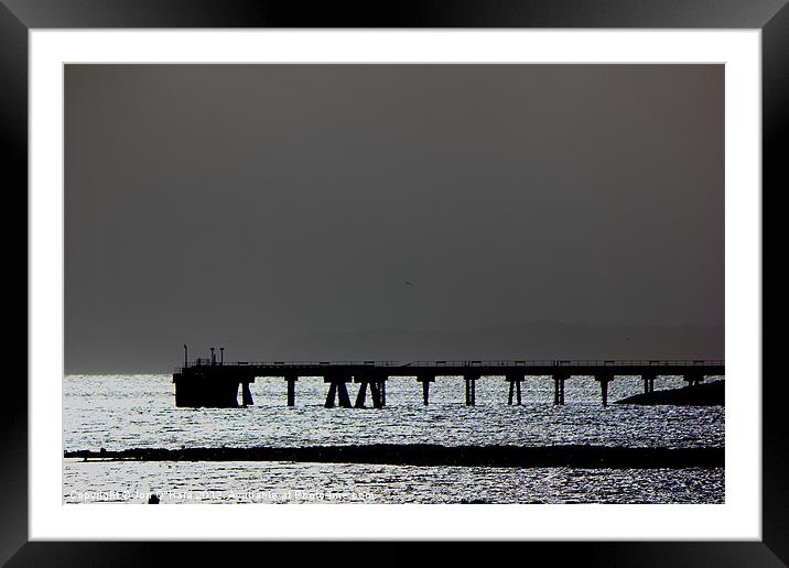 HEBRIDES JETTY CLOSE UP SILHOUETTE Framed Mounted Print by Jon O'Hara
