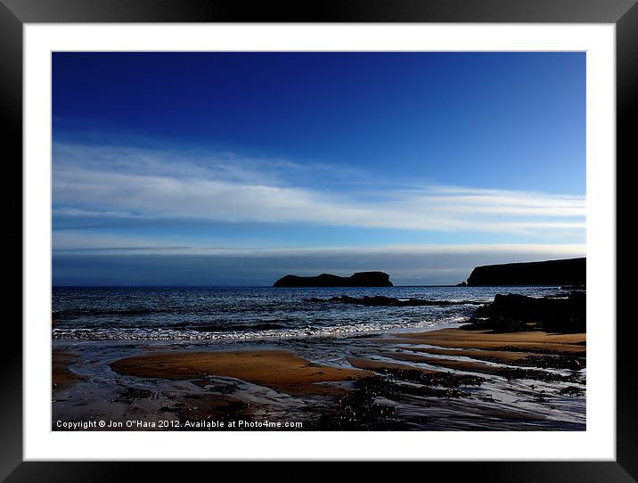 HEBRIDES BEAUTIFUL BAYBLE BEACH OF LEWIS 6 Framed Mounted Print by Jon O'Hara