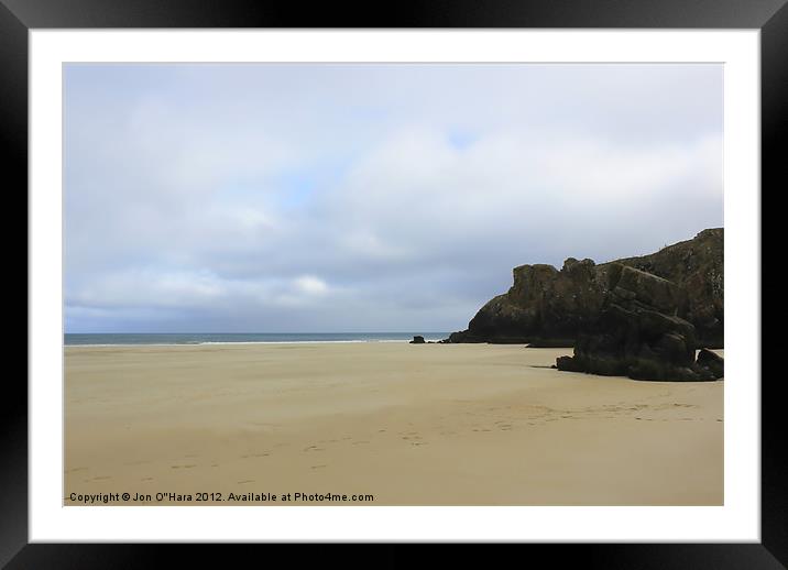 HEBRIDES  GARRY BEACH NORTH TOLSTA 1 Framed Mounted Print by Jon O'Hara