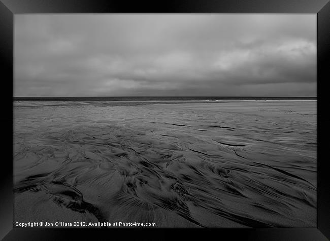 HEBRIDES  GARRY BEACH NORTH TOLSTA 8 Framed Print by Jon O'Hara