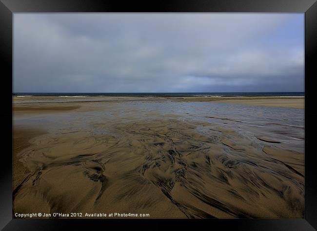 HEBRIDES  GARRY BEACH NORTH TOLSTA 10 Framed Print by Jon O'Hara