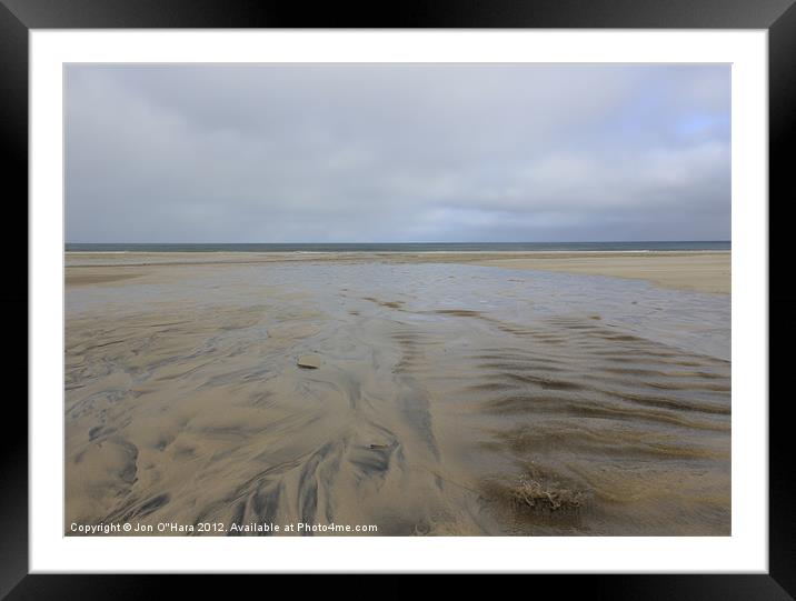 HEBRIDES  GARRY BEACH NORTH TOLSTA 13 Framed Mounted Print by Jon O'Hara