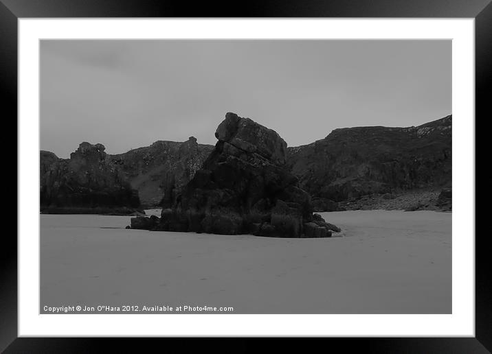 HEBRIDES  GARRY BEACH NORTH TOLSTA 29 Framed Mounted Print by Jon O'Hara