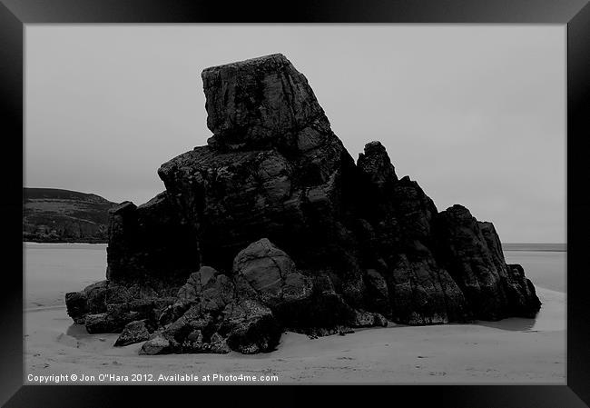 HEBRIDES  GARRY BEACH NORTH TOLSTA 32 Framed Print by Jon O'Hara