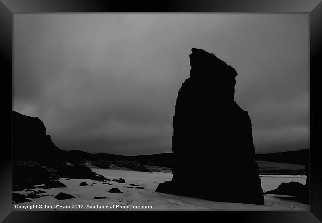 HEBRIDES  GARRY BEACH NORTH TOLSTA 40 Framed Print by Jon O'Hara