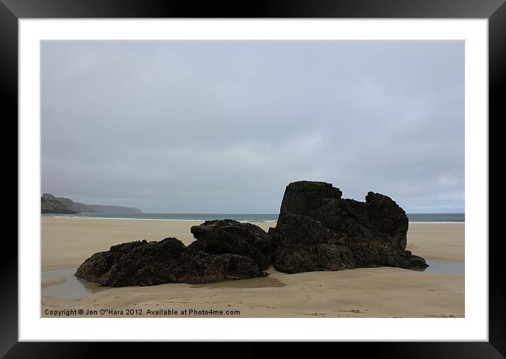 HEBRIDES  GARRY BEACH NORTH TOLSTA 44 Framed Mounted Print by Jon O'Hara