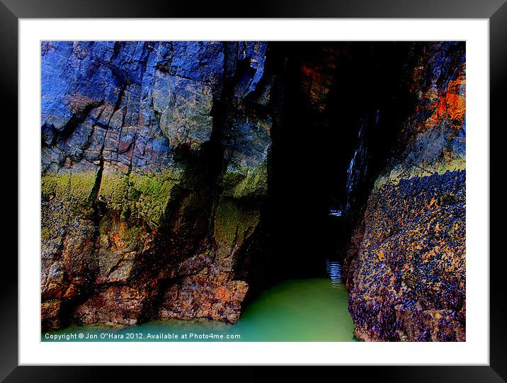 HEBRIDES RAINBOW CAVE OF WATER 3 Framed Mounted Print by Jon O'Hara