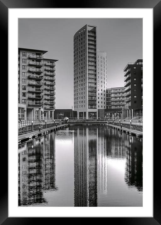 Clarence Dock Leeds Framed Mounted Print by Matthew Burniston